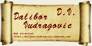 Dalibor Vudragović vizit kartica